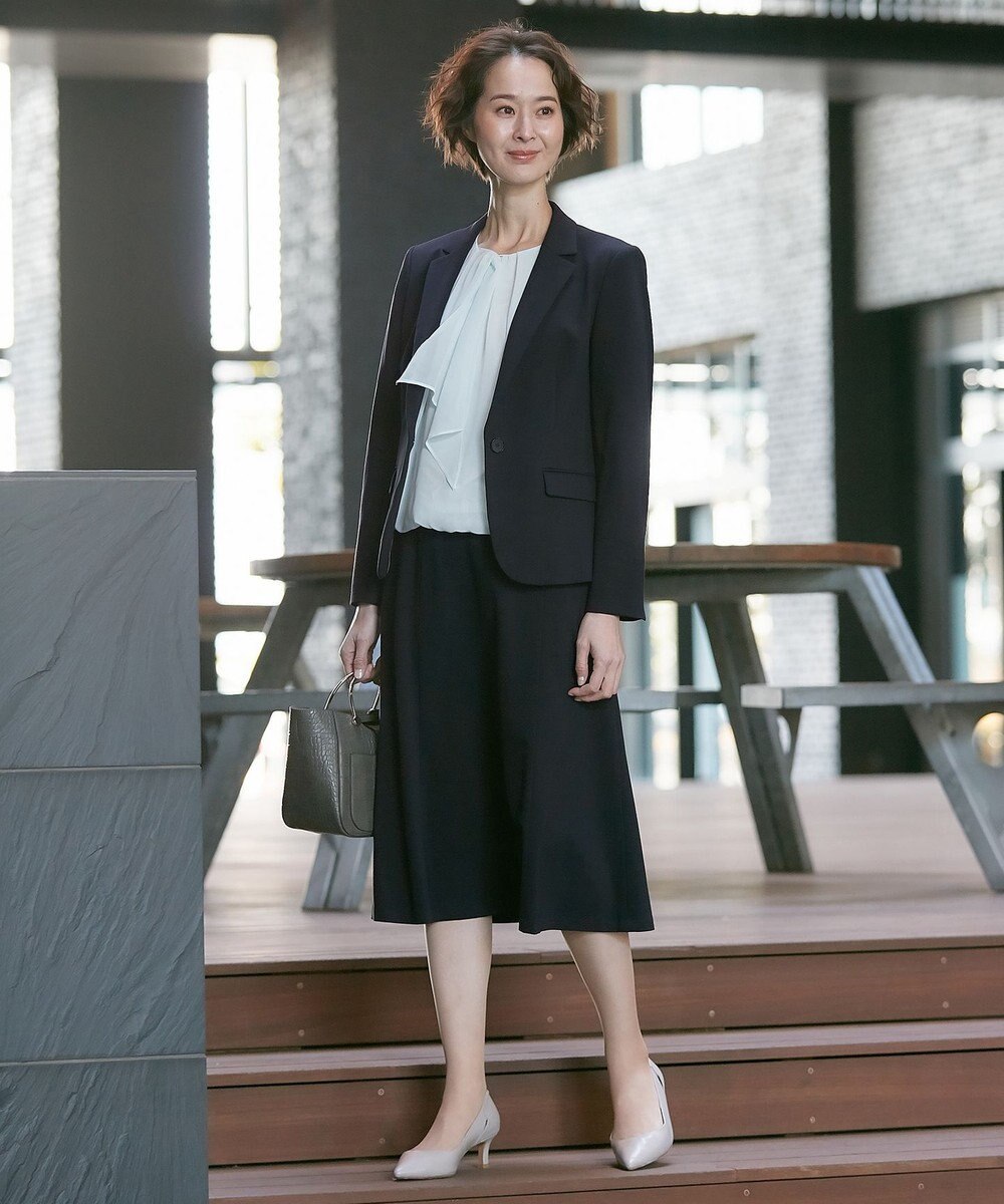 自由区 【XSサイズ～/洗える】ロイヤルシフォン デザインブラウス 