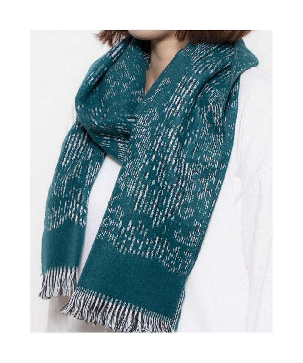 UNBILLION カシュネ cache nez / レース柄グレンチェックマフラー 