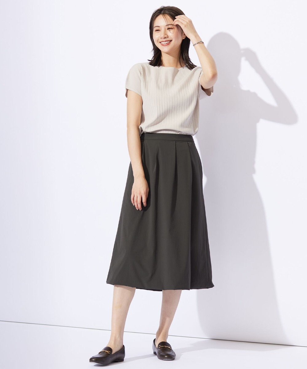 J.PRESS LADIES L 【洗える】レーヨンエリートストレッチ フレンチスリーブ ニット 