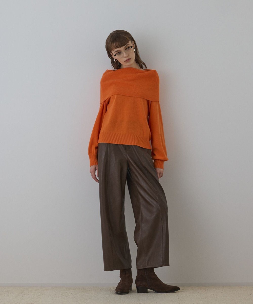 GRACE CONTINENTAL ウールオフショルニットトップ 