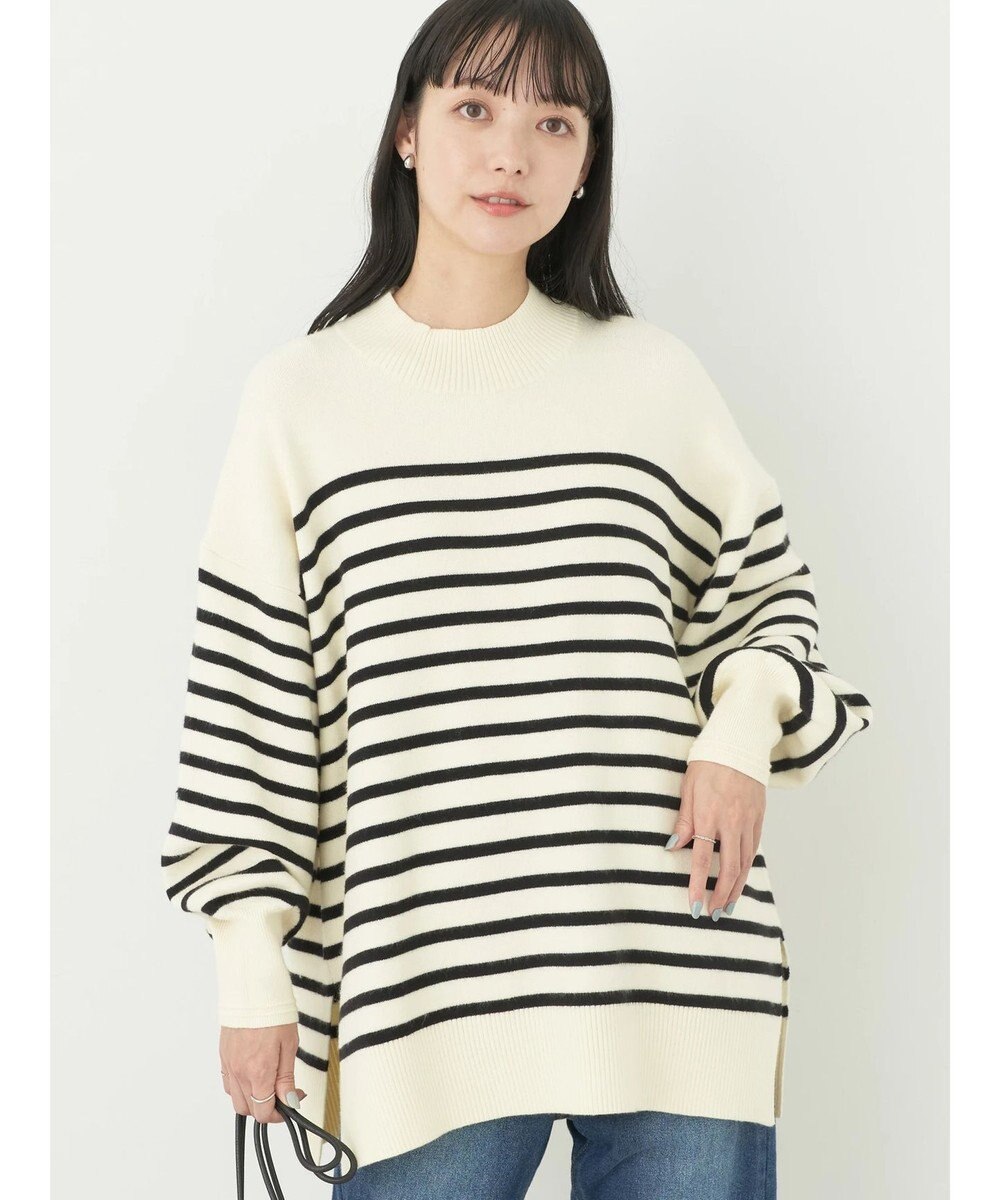 earth music&ecology やわらかタッチハイネックチュニック 