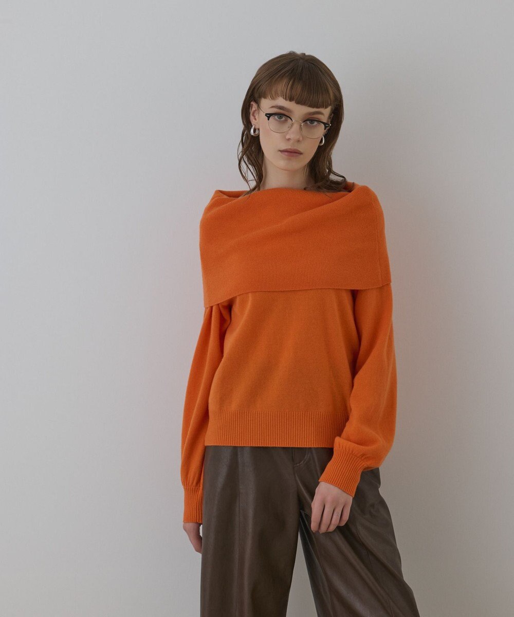 GRACE CONTINENTAL ウールオフショルニットトップ 