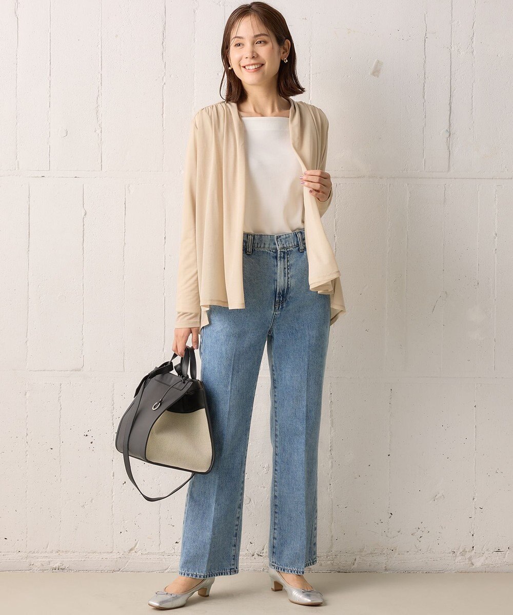 組曲 【WEB限定】シアーツイルジャージーショート カーディガン 