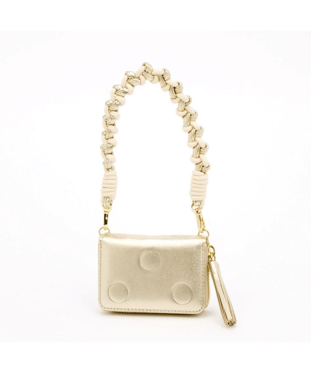 UNBILLION ペルケ perche / ドット型押し・ジャバラチャームウォレットショルダー 