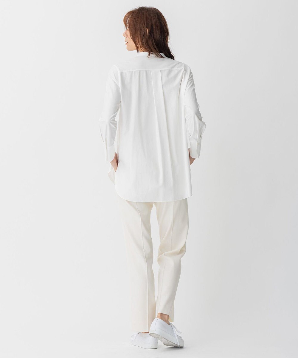 自由区 【洗える】ストレッチシャーティング ブザムシャツ 