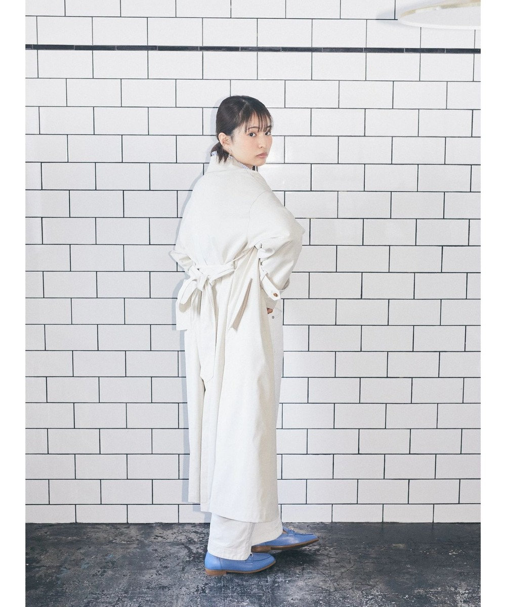 earth music&ecology 着流しロングトレンチ 