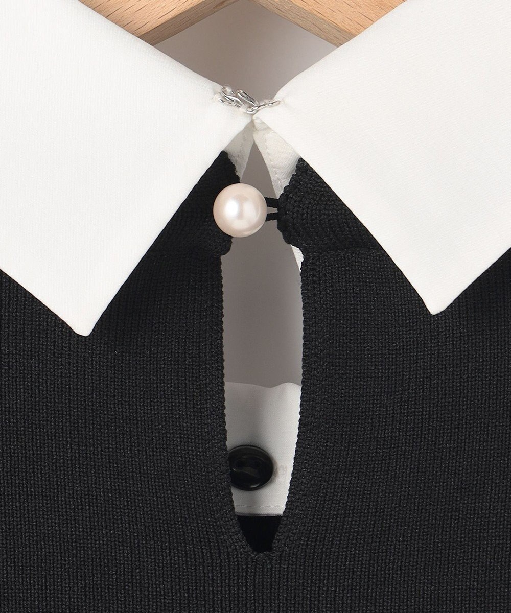 組曲 S 【組曲×setsuko sagittaire】ボンボンフラワー襟付き ニット 