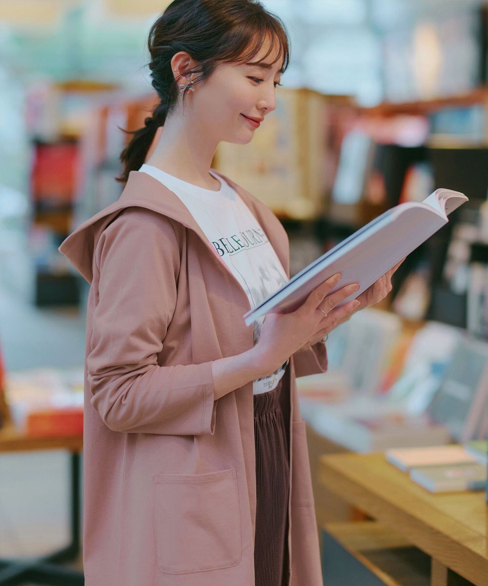 Tiaclasse L 【おのののかさん着用】「サマケア 」フード付きカットソーロングカーディガン 