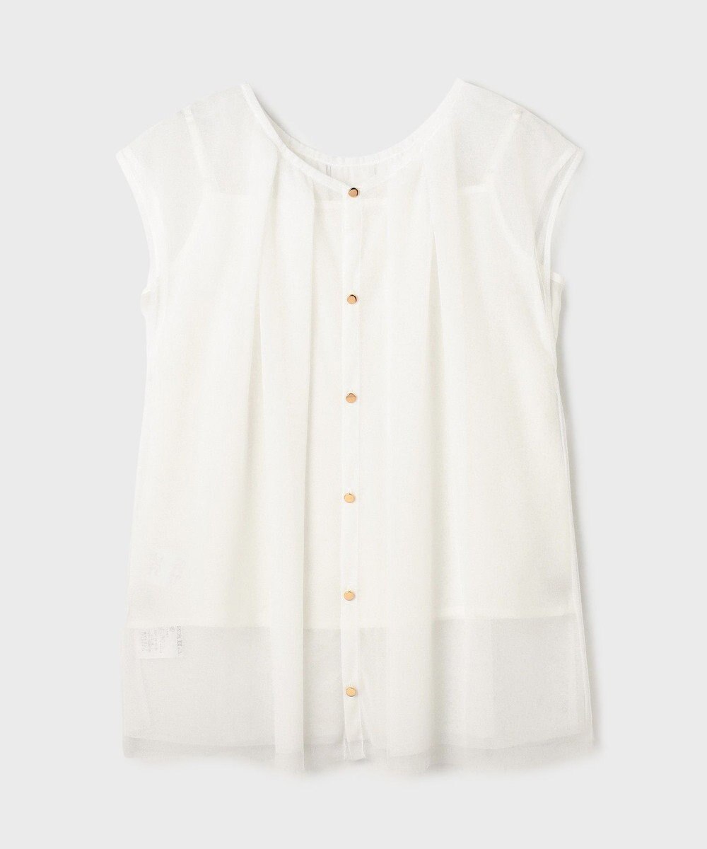 GRACE CONTINENTAL チュールタックノースリーブ 