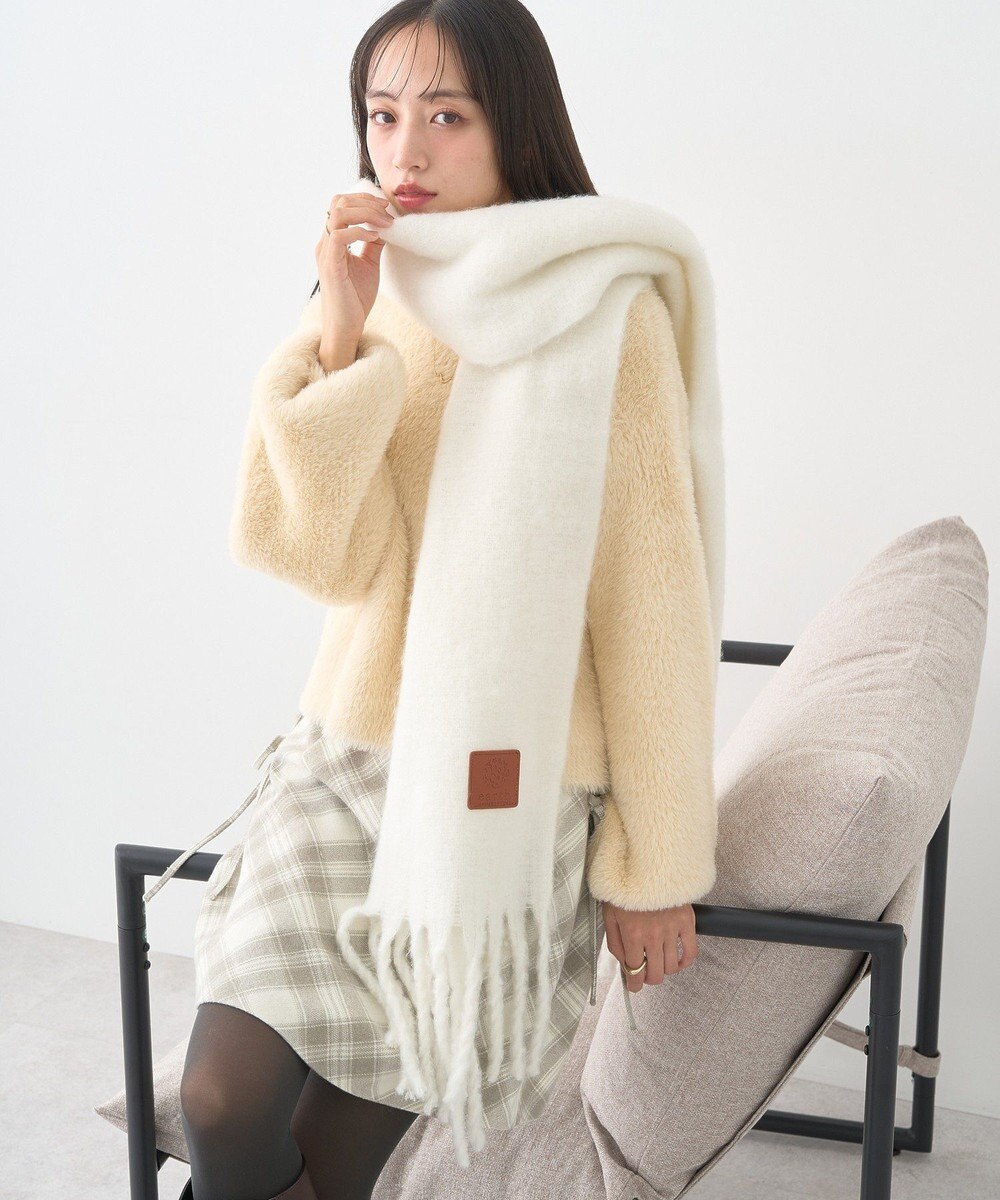 earth music&ecology ワンポイントビッグマフラー 