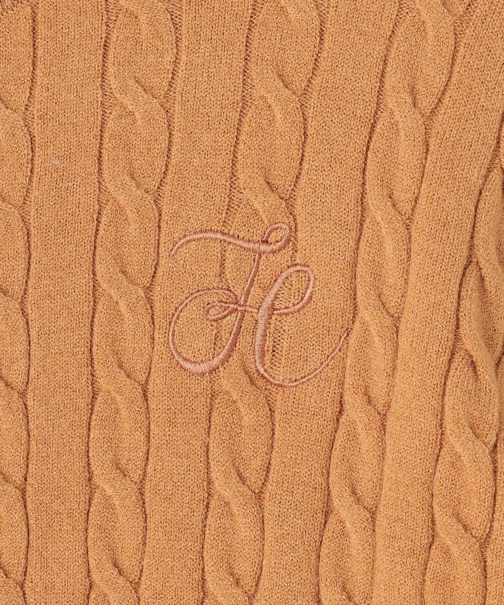 Feroux 【古畑星夏さん着用・アンサンブル】ロゴ刺繍入りケーブルアンサンブル ニット 