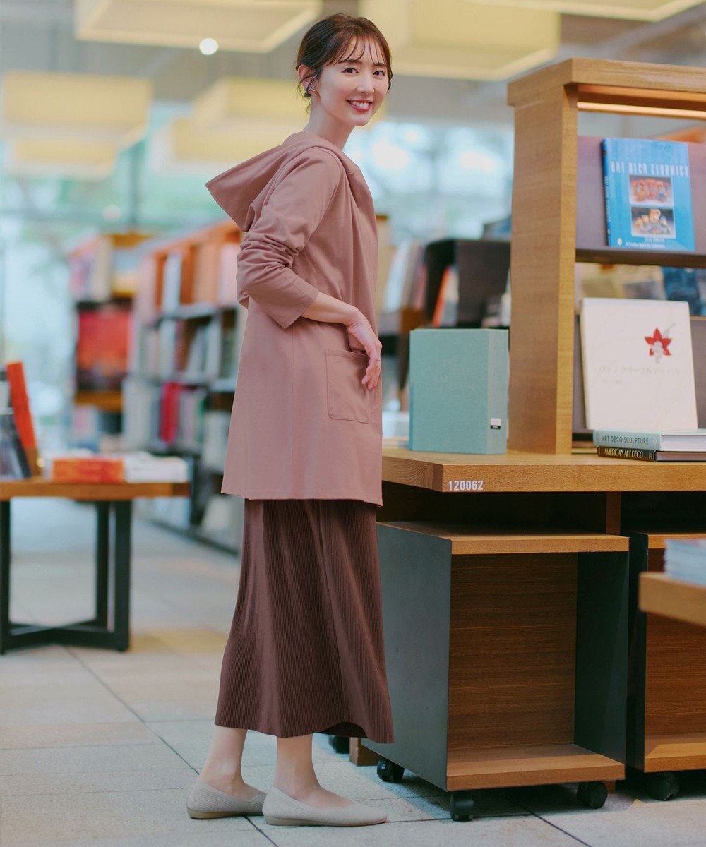 Tiaclasse L 【おのののかさん着用】「サマケア 」フード付きカットソーロングカーディガン 