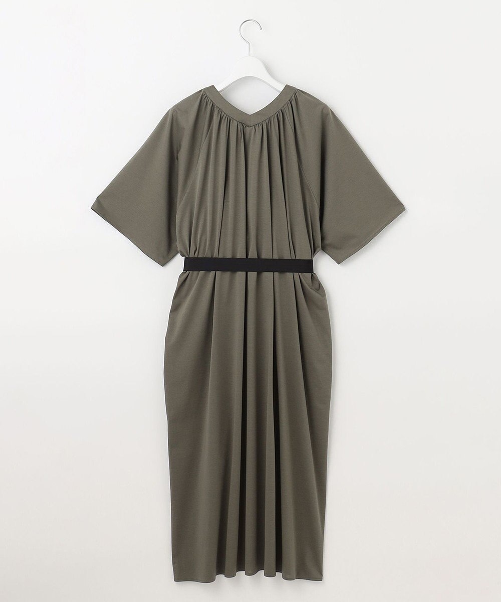 自由区 【WEB限定・洗える・XSサイズあり】ライトギャザーフレアスリーブ ワンピース 