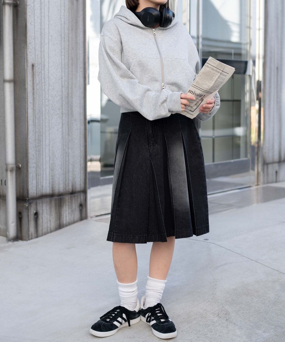 WEGO 【あったか】裏起毛Wジップショートパーカー 