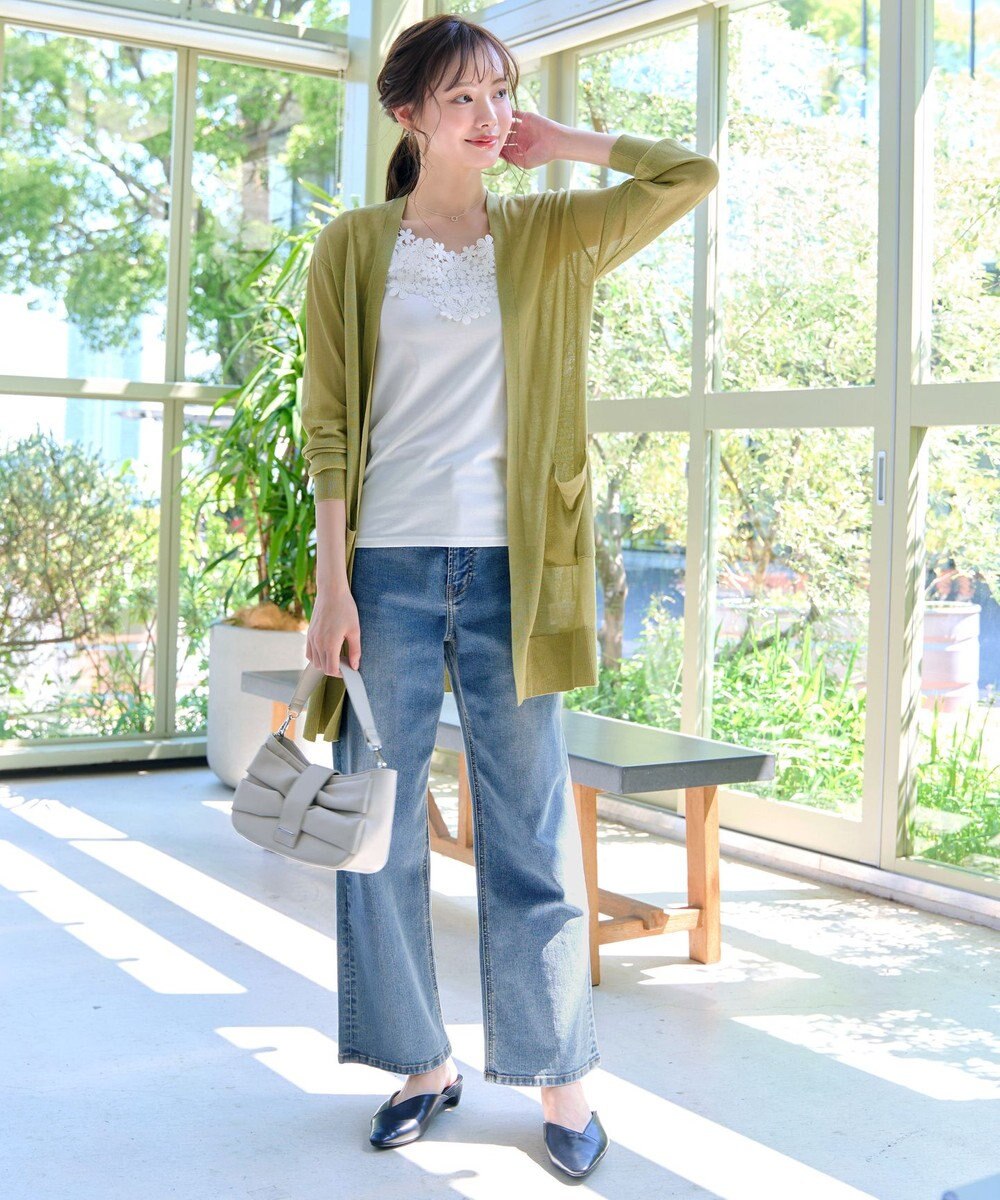 Tiaclasse 【接触冷感】着流しロングニットカーディガン 