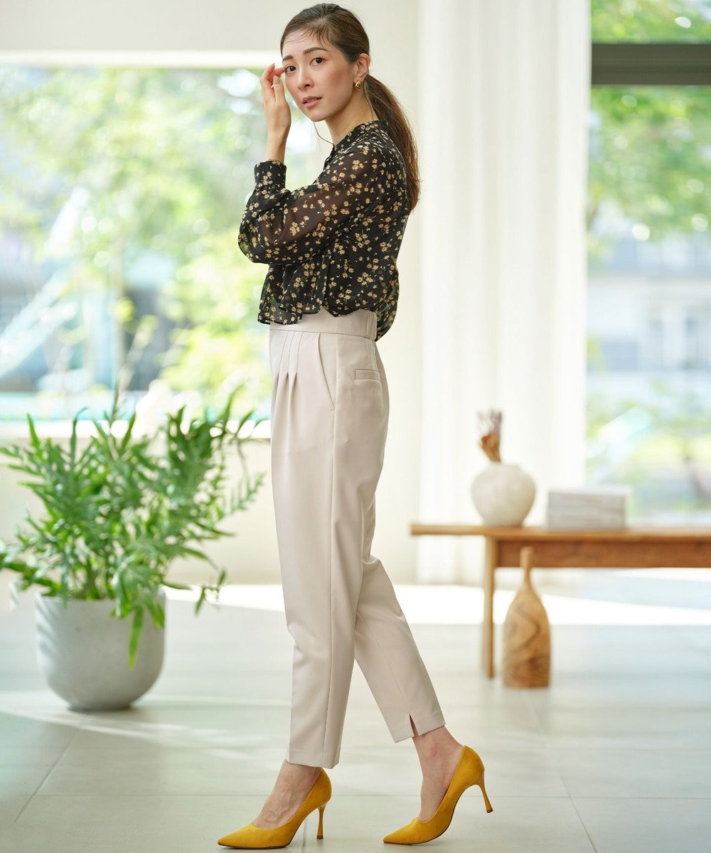 組曲 ライトダブルクロス テーパードパンツ 