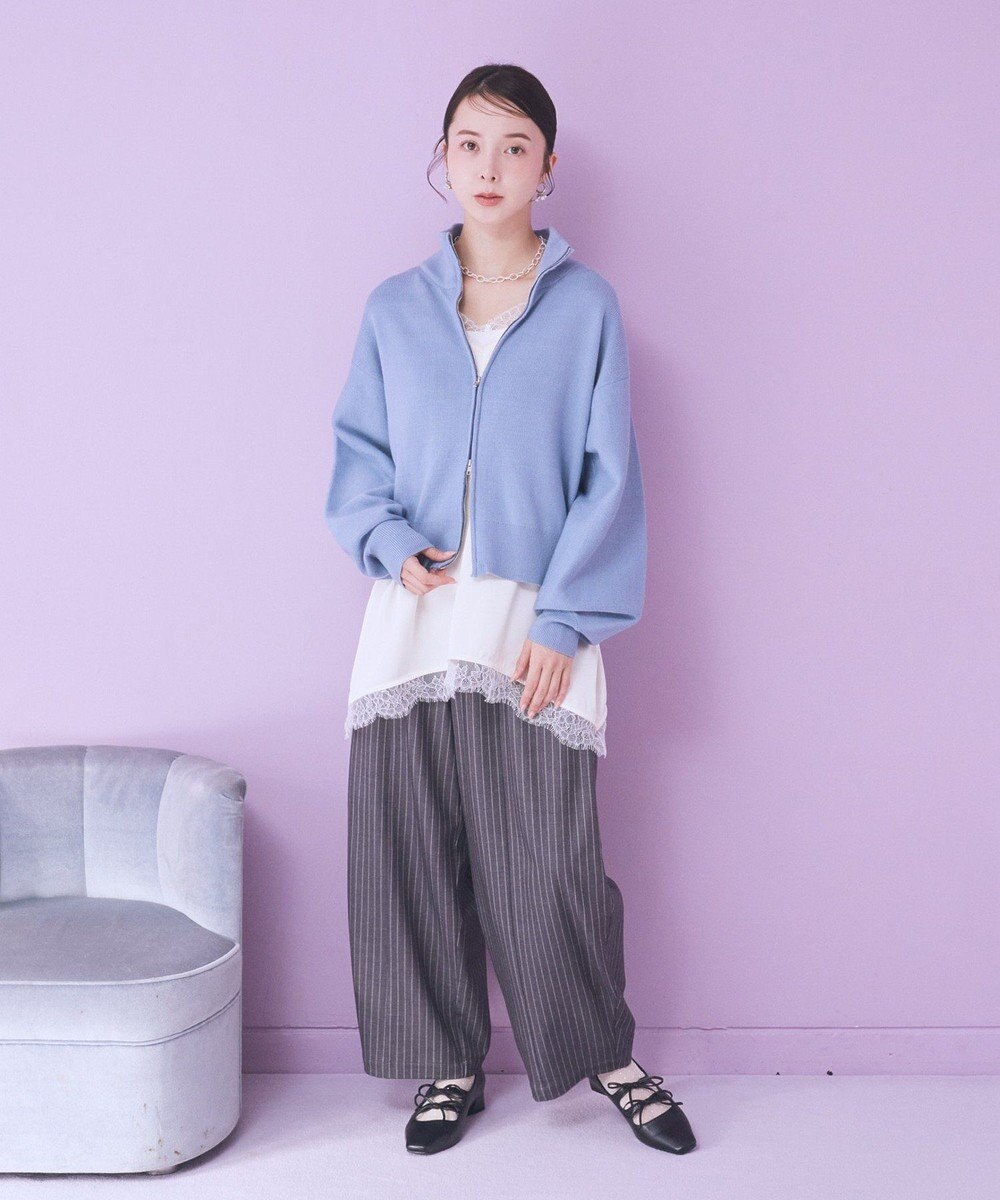 earth music&ecology ダブルジップカーディガン 