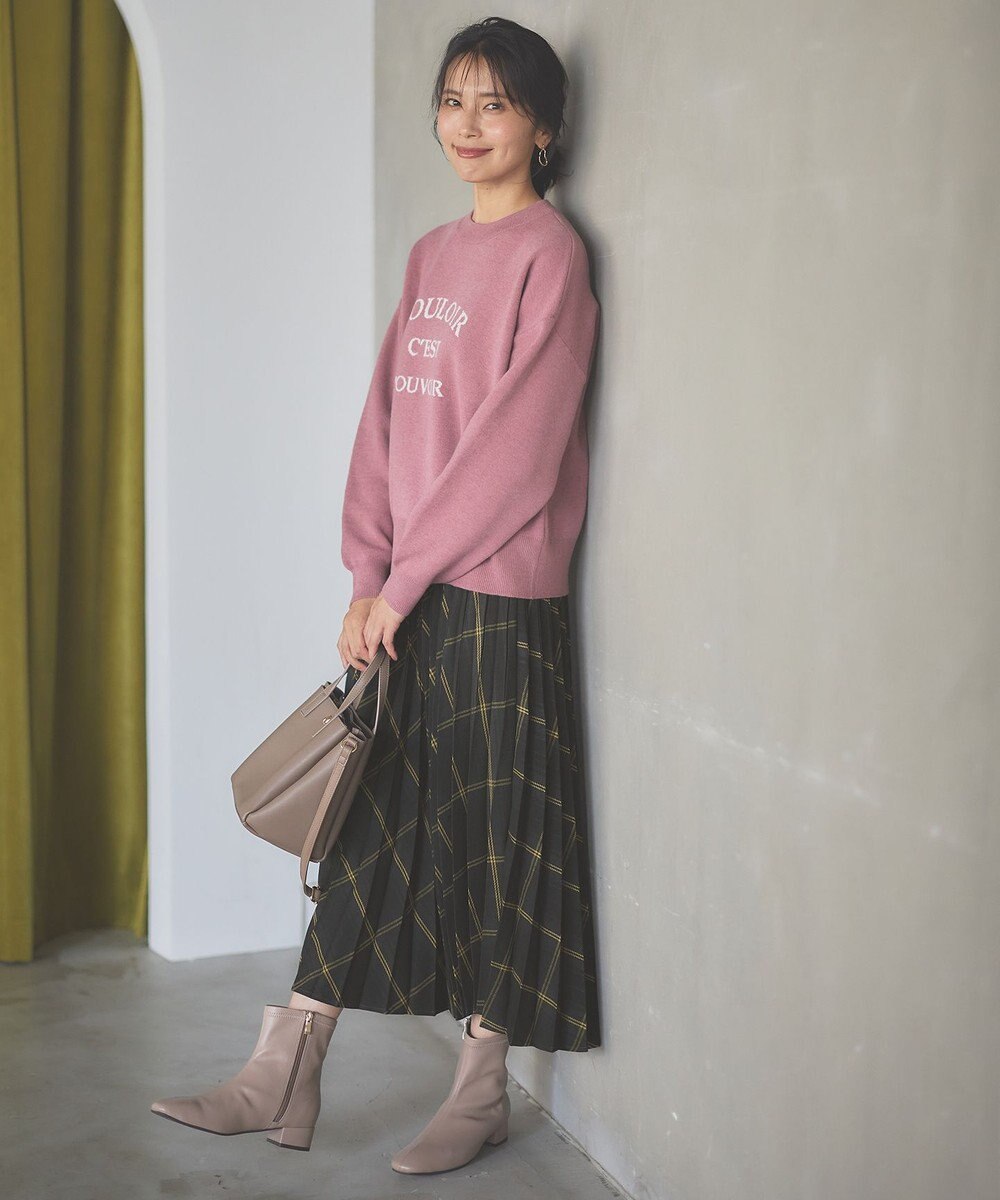 ANY L 【10色展開/ウエストゴム】ウーリッシュフラノ プリーツスカート 