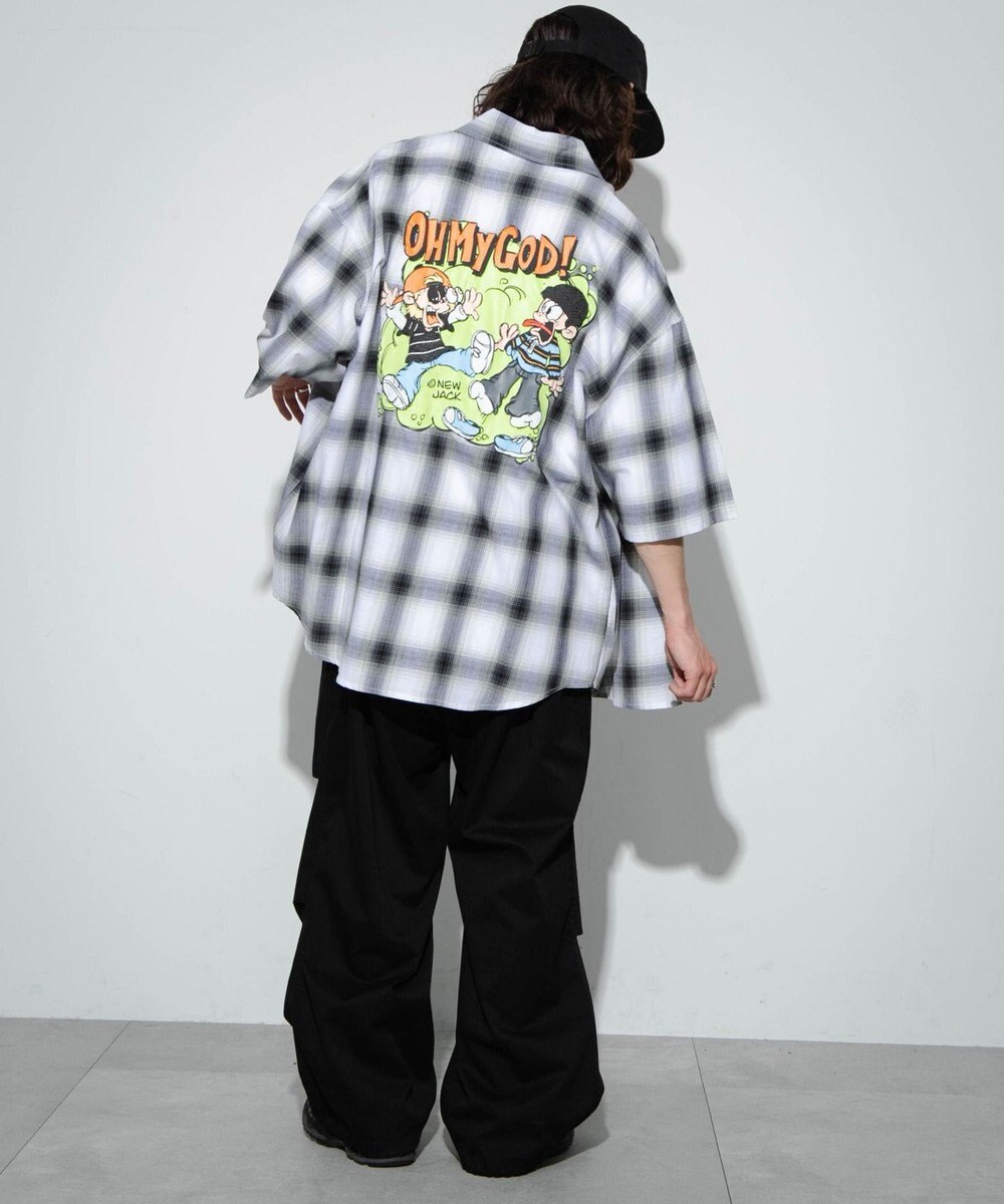 WEGO 【ユニセックス着用アイテム/綿100%/MLサイズ展開】別注NEW　JACKオンブレチェックシャツ（S） 