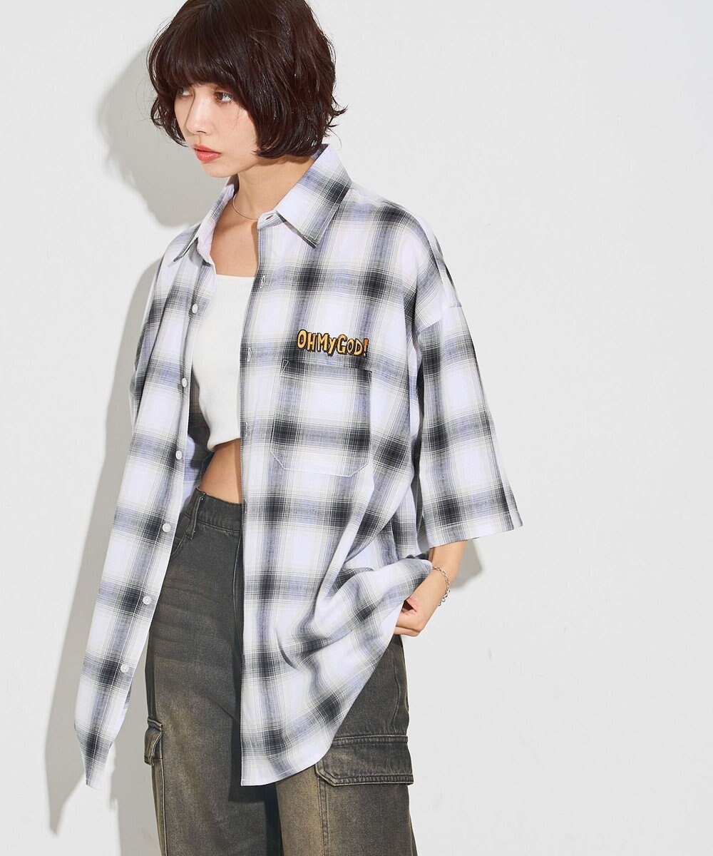 WEGO 【ユニセックス着用アイテム/綿100%/MLサイズ展開】別注NEW　JACKオンブレチェックシャツ（S） 