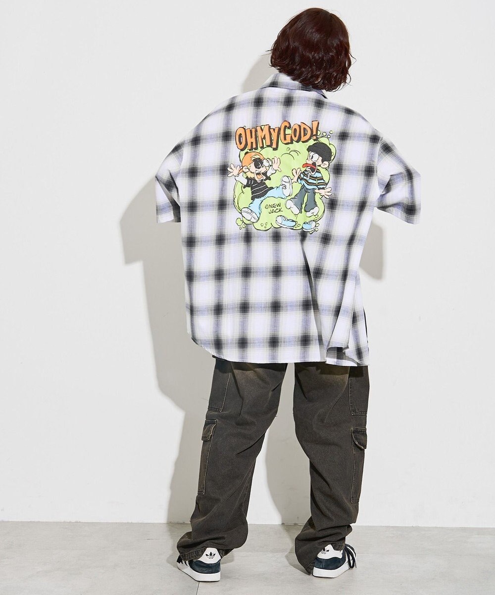 WEGO 【ユニセックス着用アイテム/綿100%/MLサイズ展開】別注NEW　JACKオンブレチェックシャツ（S） 