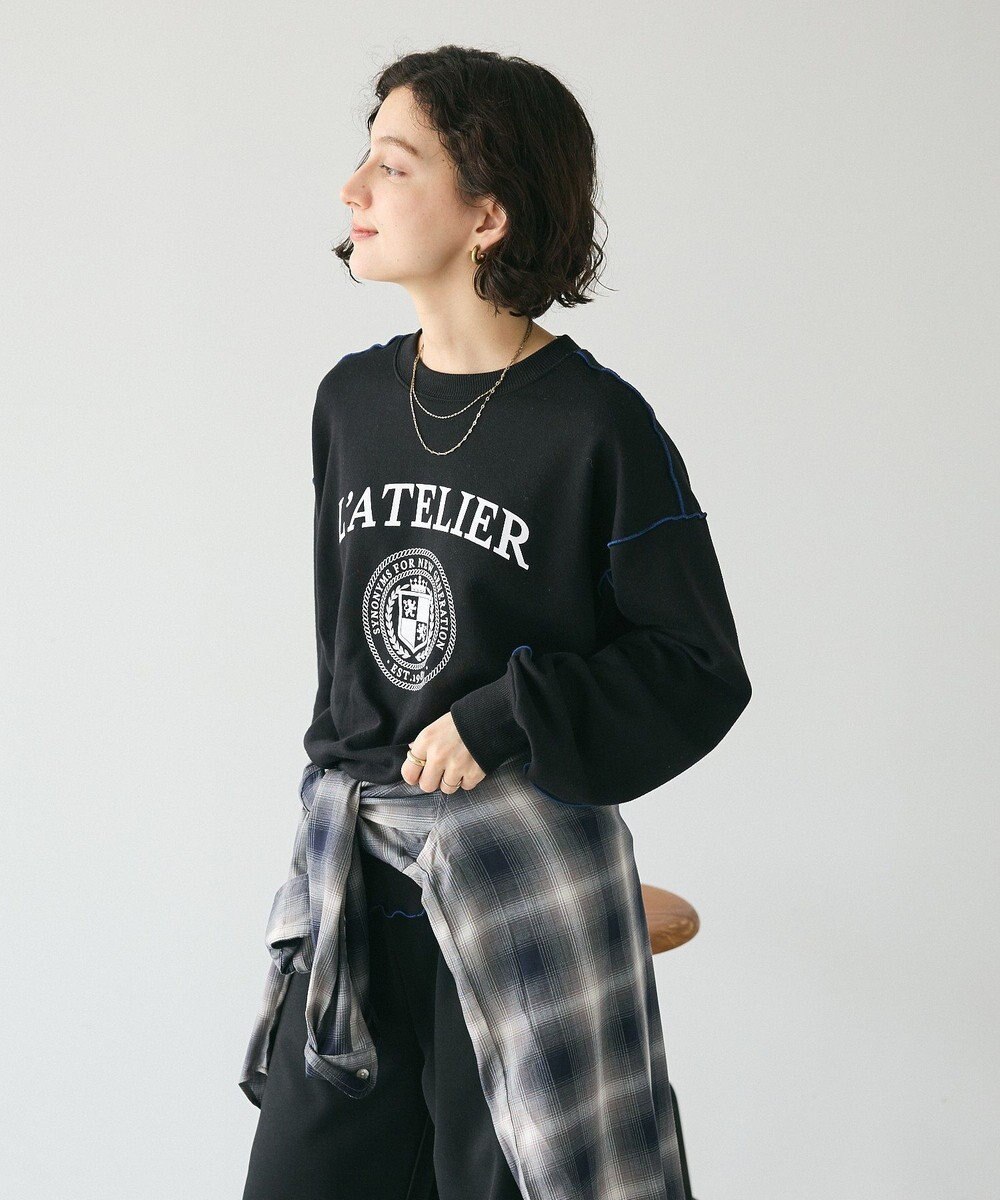 CRAFT STANDARD BOUTIQUE 配色ロゴメロープルオーバー 