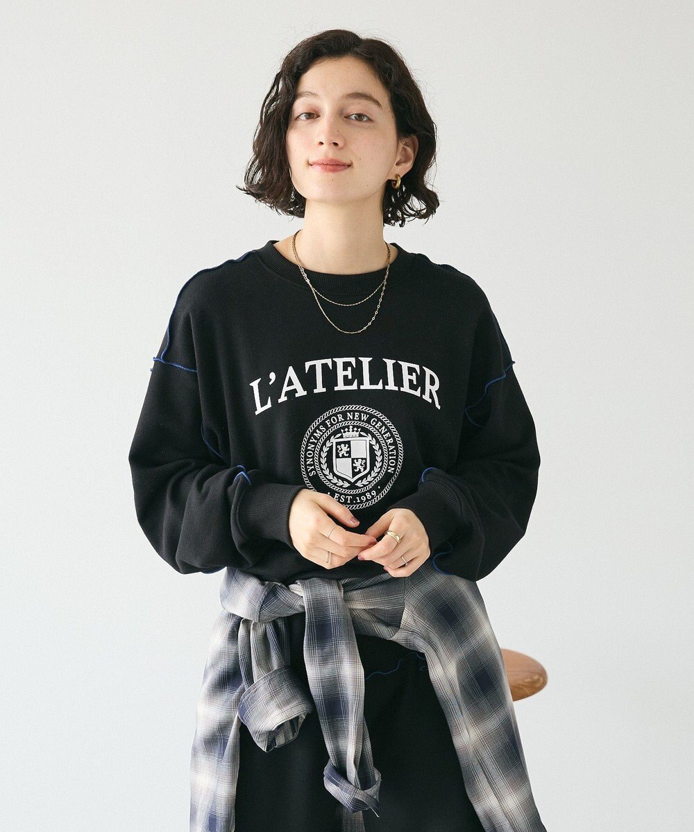 CRAFT STANDARD BOUTIQUE 配色ロゴメロープルオーバー 