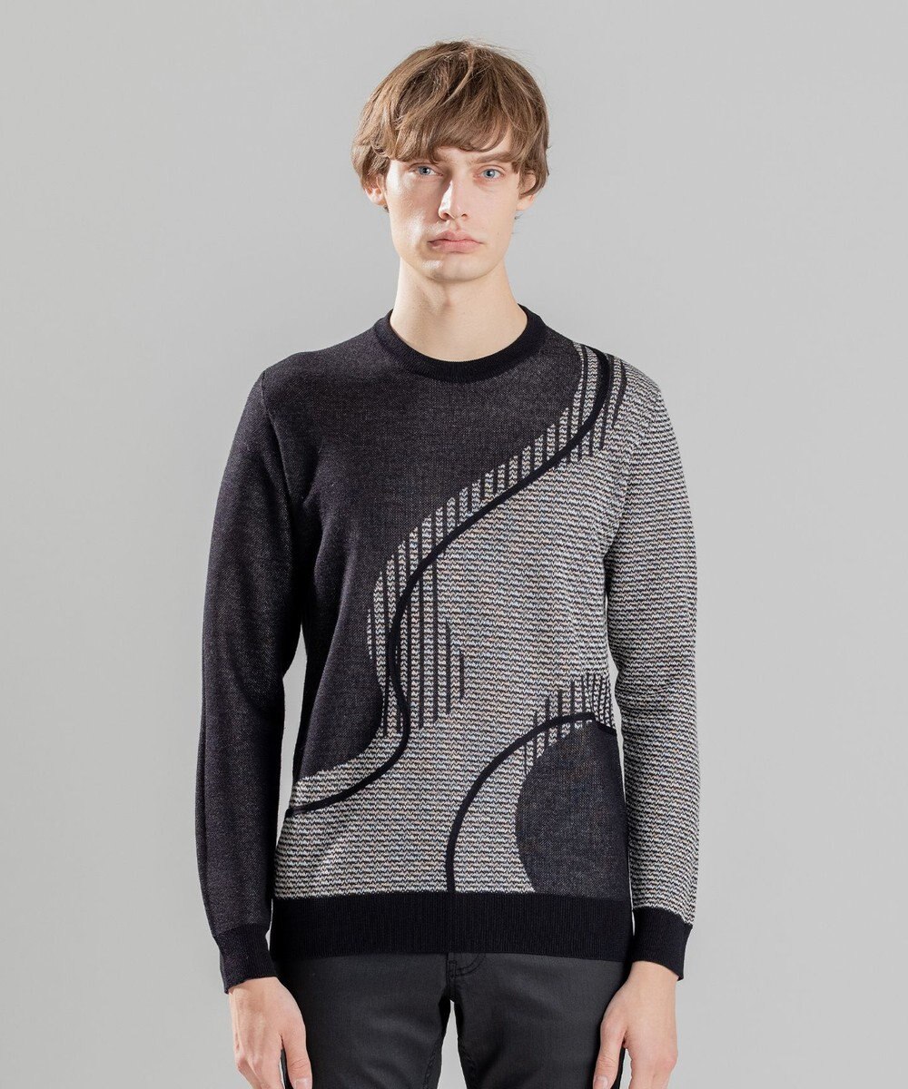 JOSEPH HOMME CRAWLING JAQUARD KNIT 