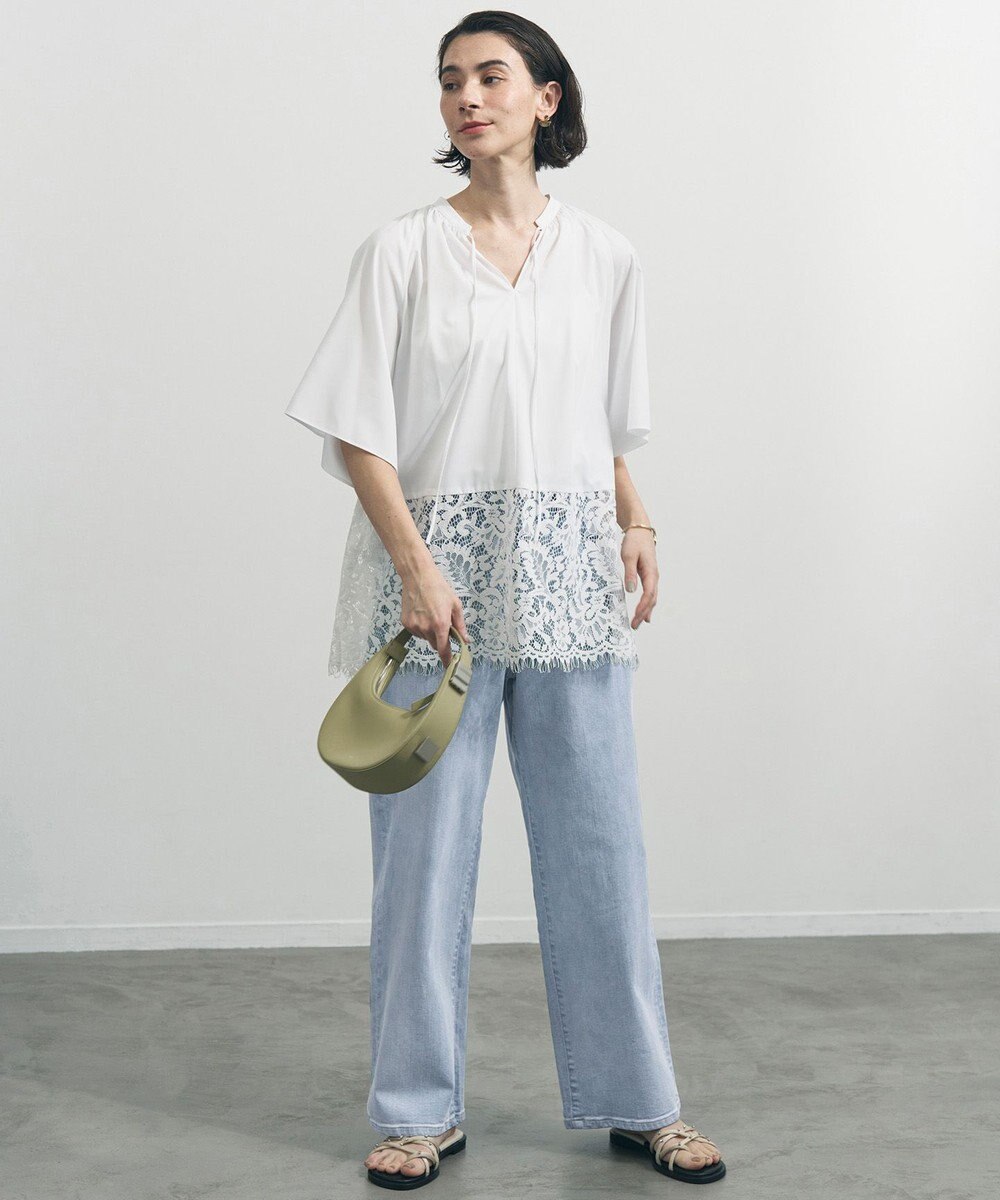 UNFILO L 【UNFILO DENIM/新色追加】撥水ストレッチ ルーズワイドデニム 