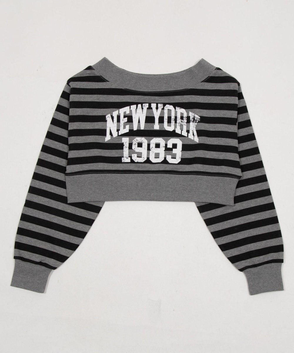 WEGO グラフィックオフショルショートスウェット 