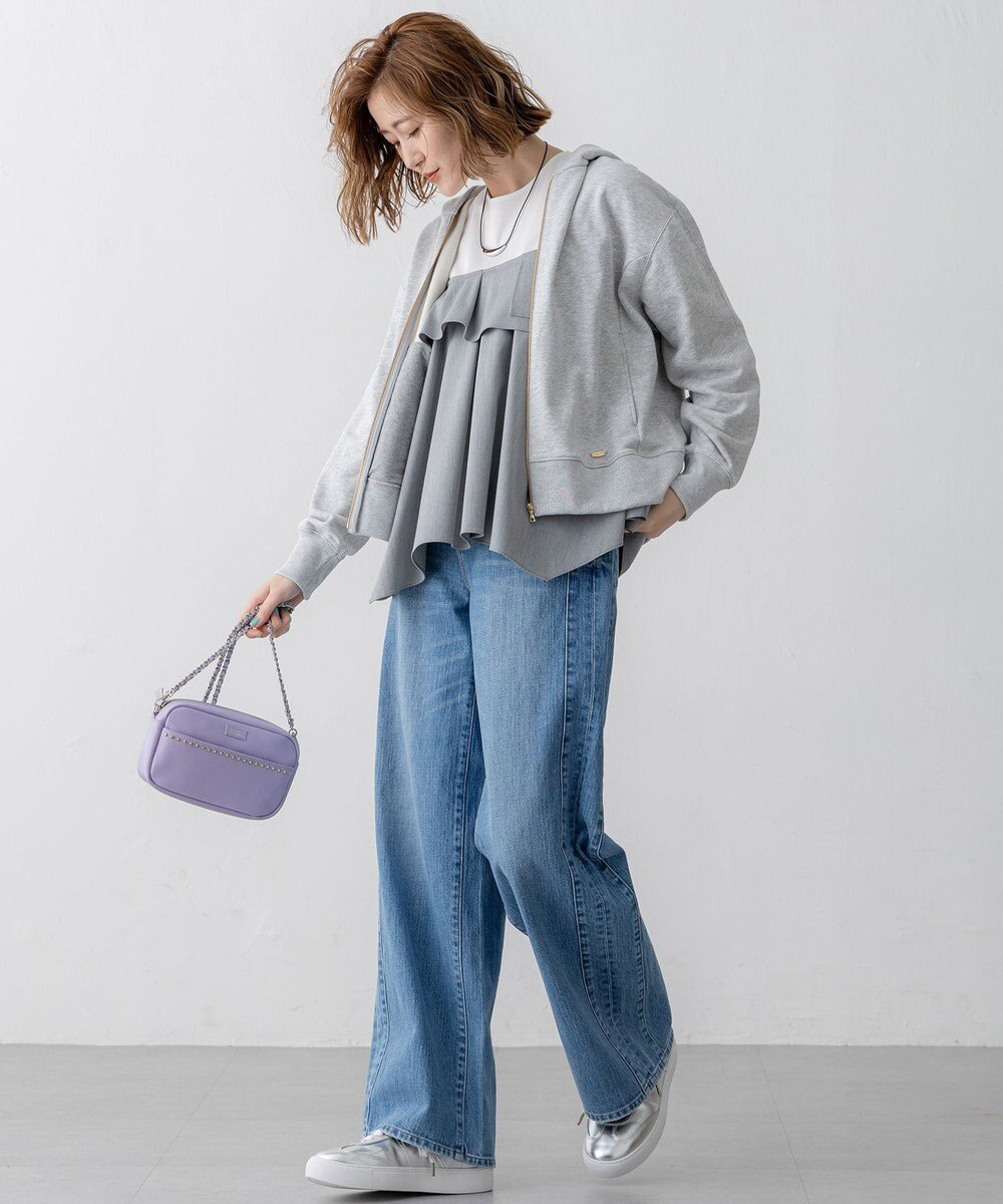 23区 【RED CARD TOKYO×23区/VERY3月号掲載】デニム ライン ワイドパンツ 