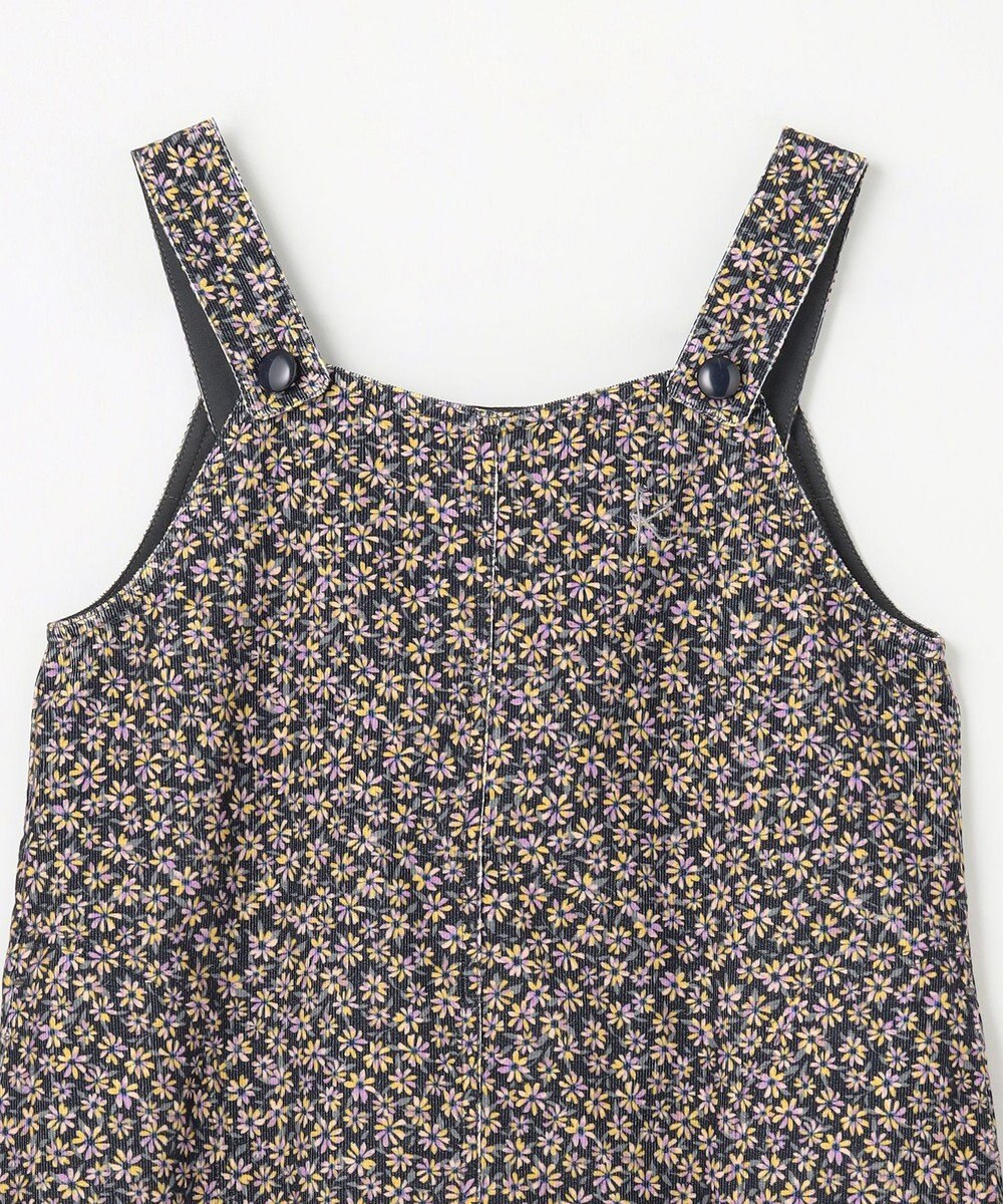 組曲 KIDS 【150-160㎝】モノトーンフラワーコーデュロイ ワンピース 