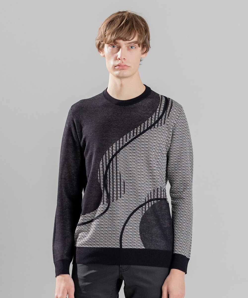 JOSEPH HOMME CRAWLING JAQUARD KNIT 