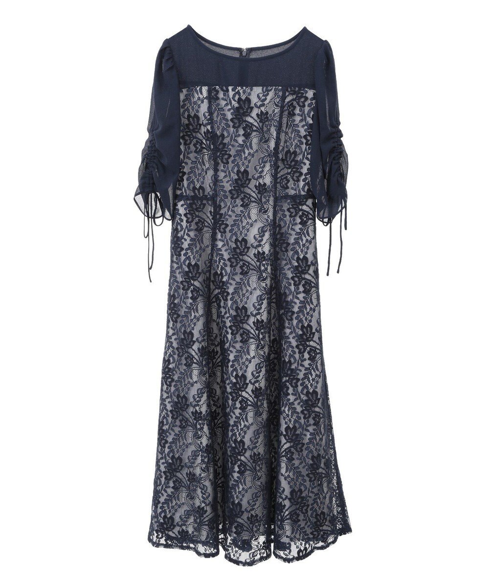 YECCA VECCA レース切替フレアドレス 