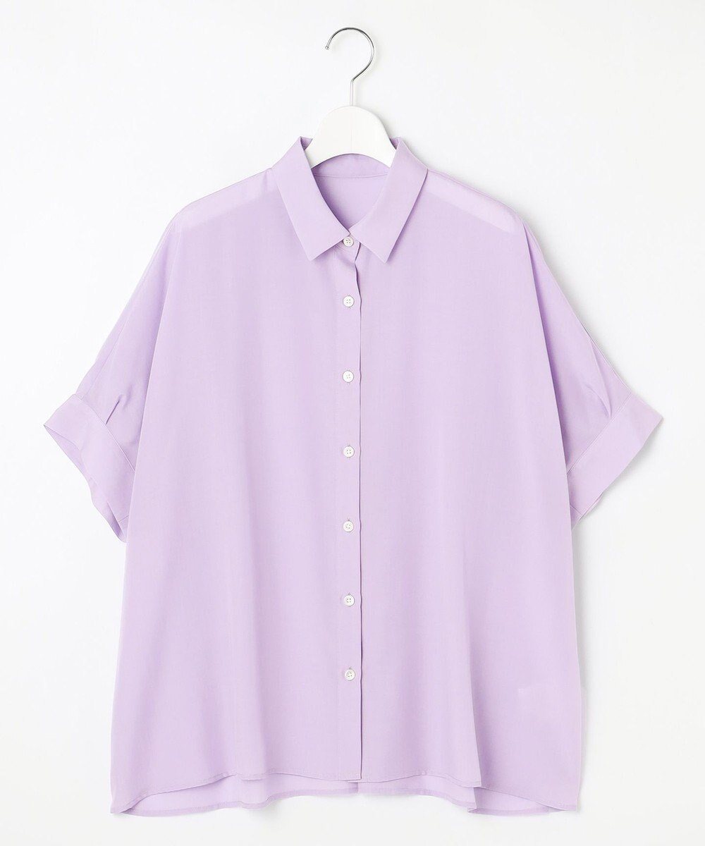 自由区 S 【接触冷感・UVケア・抗菌防臭・洗える】リヨセルポプリン ブラウス 