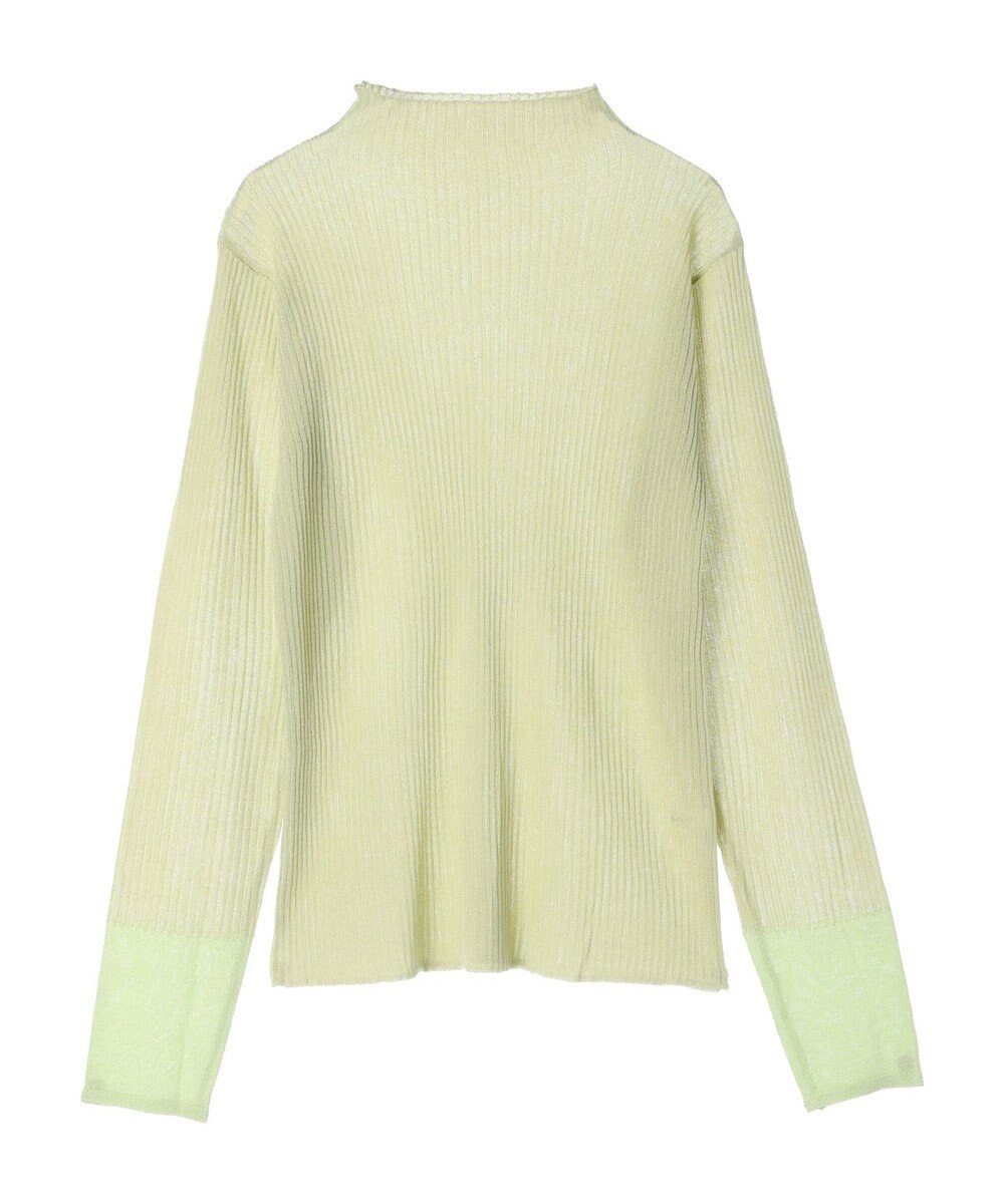 Green Parks AnriettMusee ラメ切替スリーブリブシアーニット 