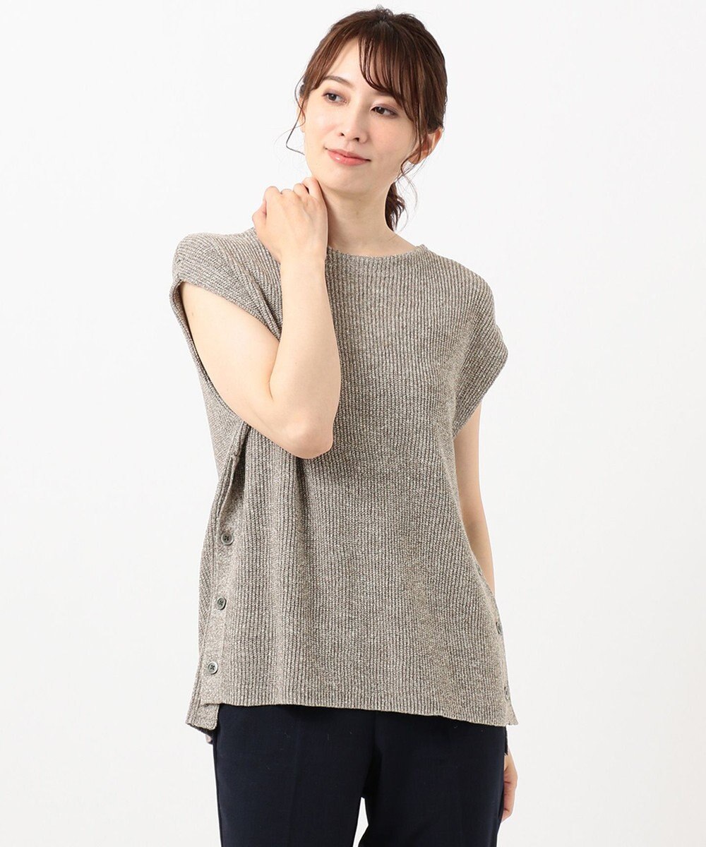 洗える】リネンコットン片畦ベスト / J.PRESS LADIES S | ファッション