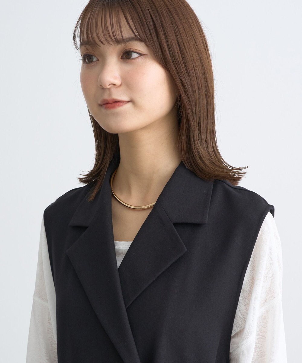 earth music&ecology サイドプリーツジレンチ 