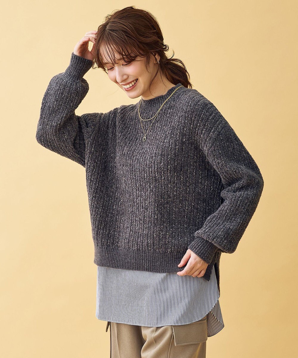 ANY レーシーモールニット 