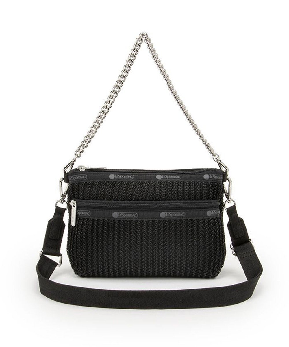 LeSportsac CHAIN CROCHET CLUTCH/ブラッククロシェ 