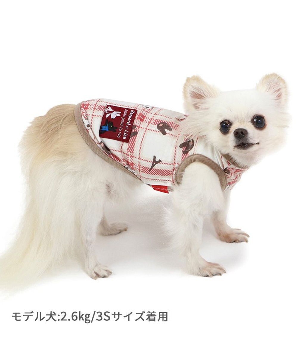 PET PARADISE リサとガスパール  ペティヒート タンクトップ チェック柄 小型犬 