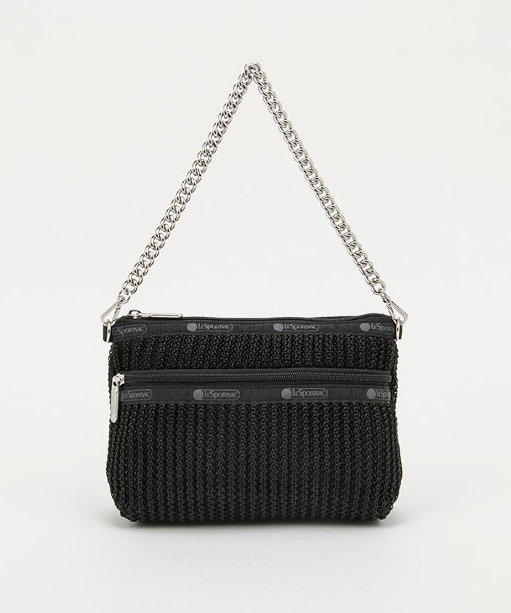 LeSportsac CHAIN CROCHET CLUTCH/ブラッククロシェ 