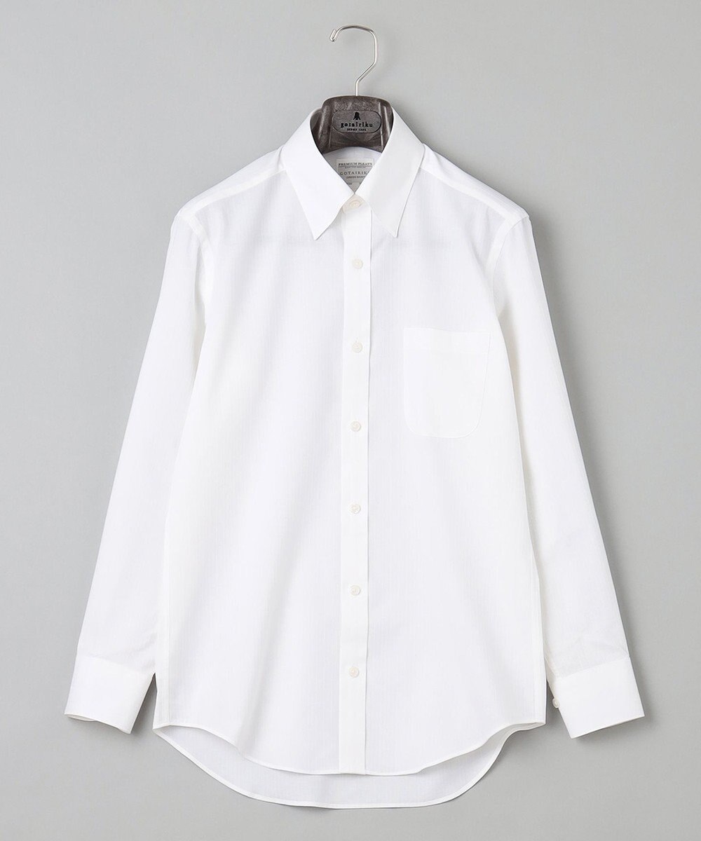 GOTAIRIKU 春夏向け【形態安定】SUMMERPREMIUMPLEATS_スナップダウン 長袖ドレスシャツ 