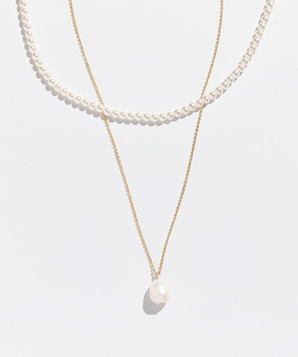 Phoebe 〈オンワード限定セット〉クラスパールライトフィットイヤリング×クラシカルパール2連ネックレス 