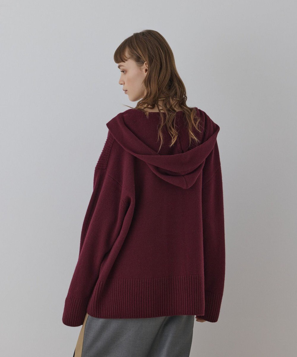 GRACE CONTINENTAL ウールフードニットカーディガン 