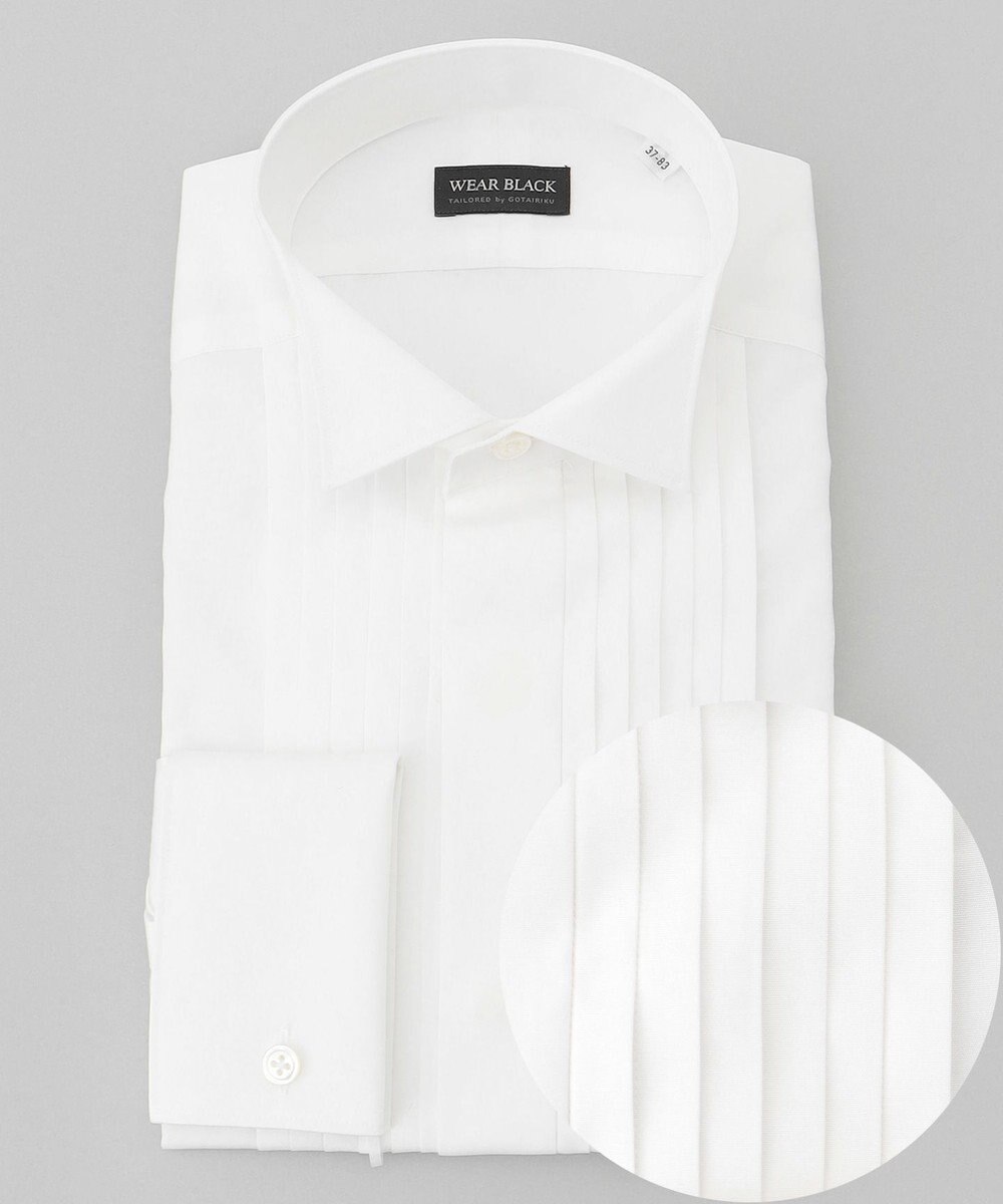 GOTAIRIKU 【WEAR BLACK】ブザム比翼ウィングカラー ドレスシャツ 