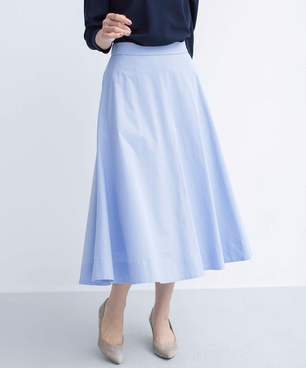 組曲 【セットアップ着用可・WEB限定】コンパクトシャーティング フレアスカート 