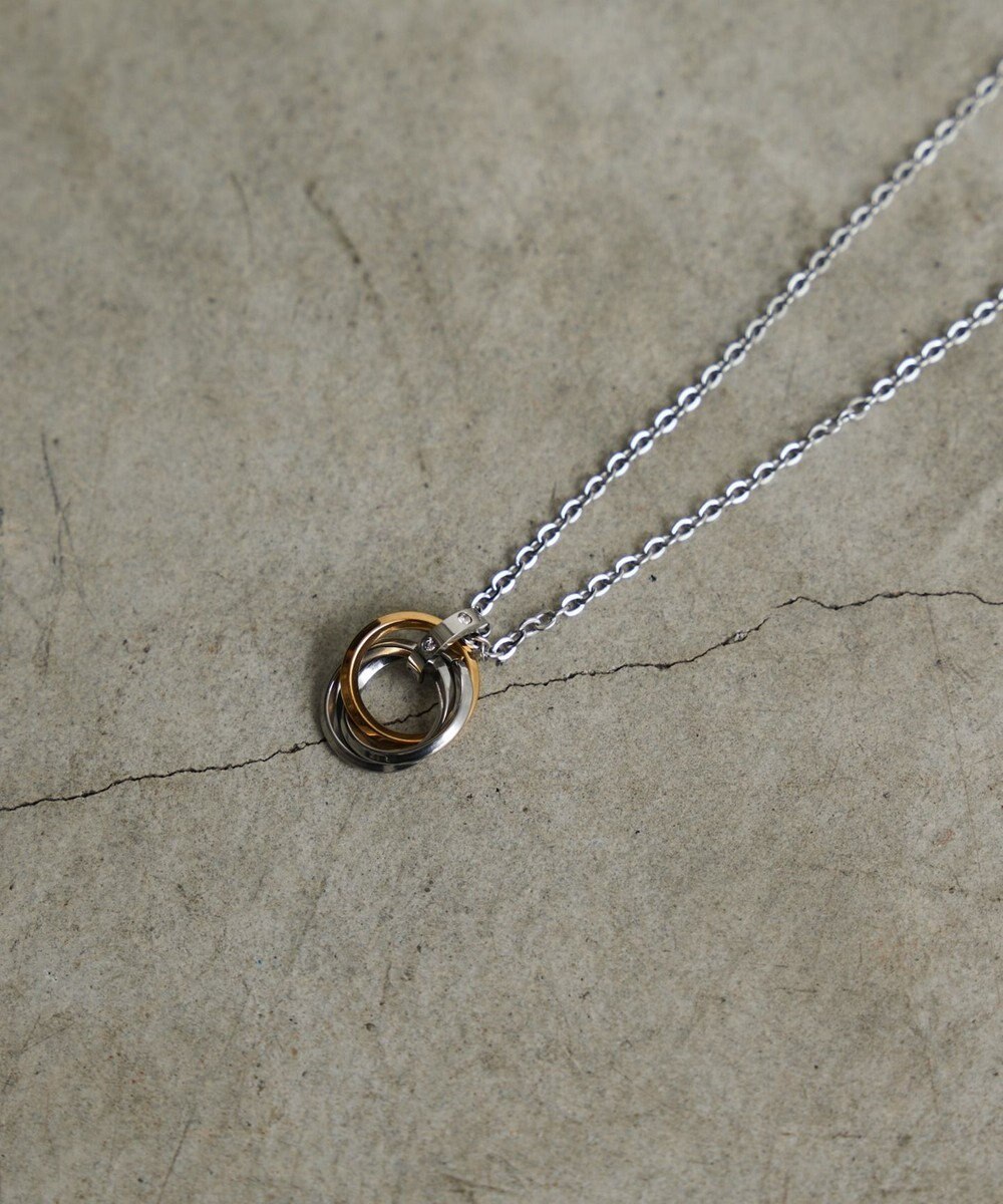 WEGO ミニトリプルリングチェーンネックレス 