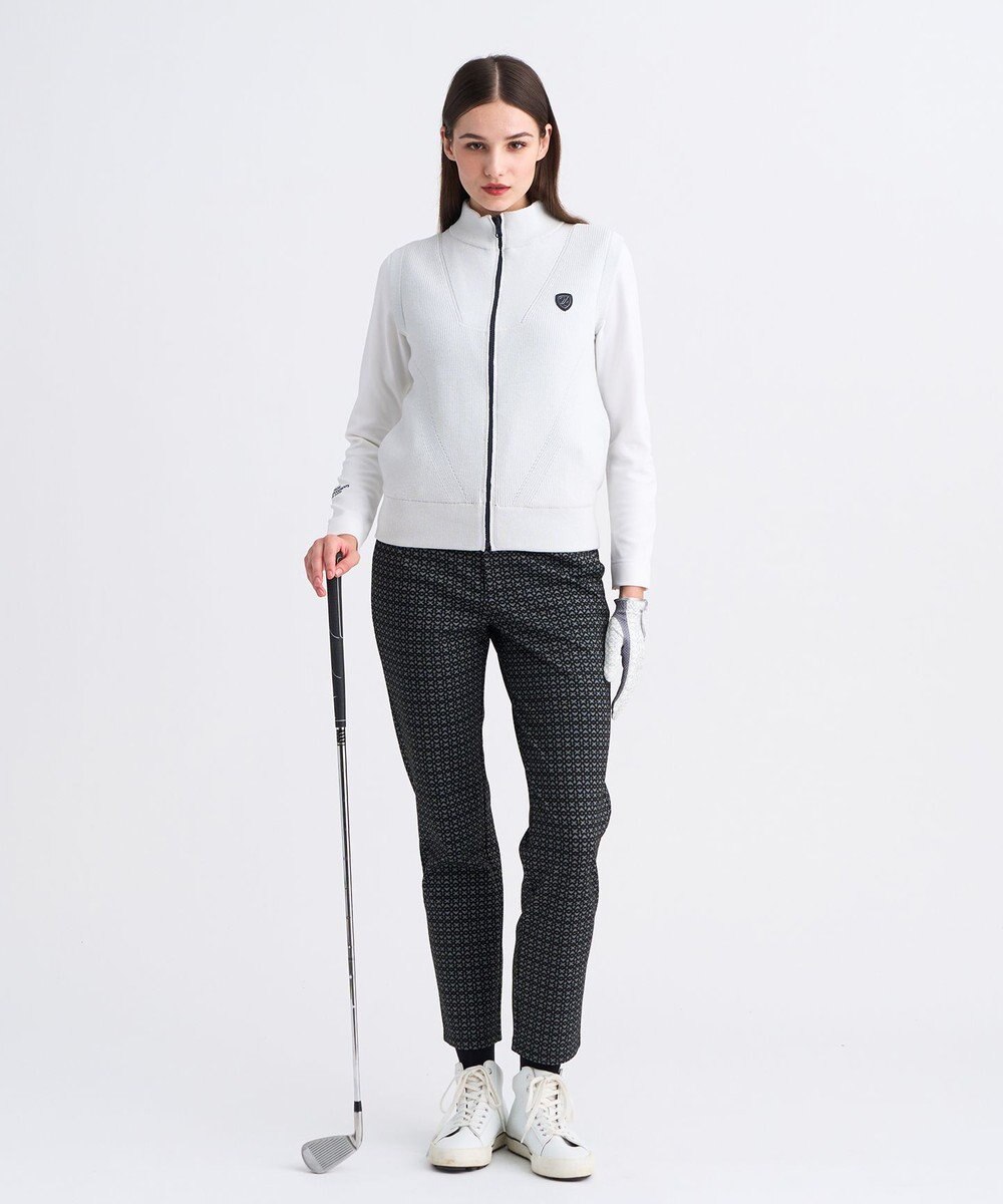 23区GOLF 【WOMEN】裏起毛ジャージーパンツ ストレッチ モノグラム 上品スタイル 