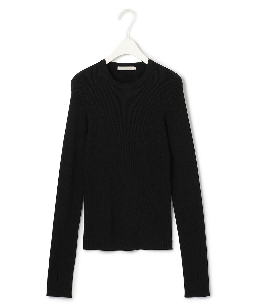 ICB L 【CLASSY.1月号掲載・洗える】ハイゲージリブベーシック プルオーバーニット 